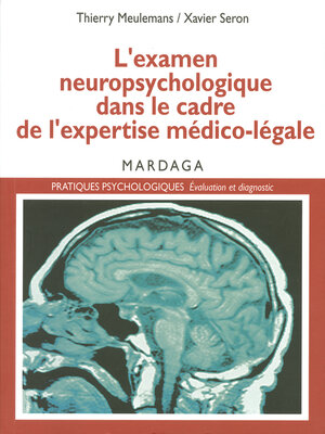 cover image of L'examen neuropsychologique dans le cadre de l'expertise médico-légale